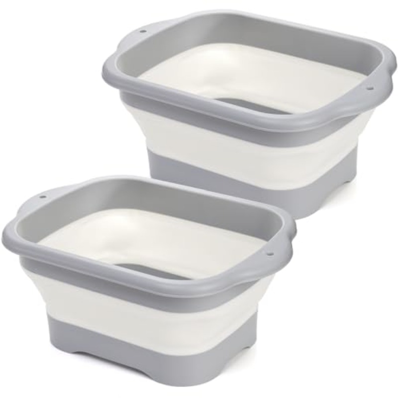 Sterilite 12 Quart Durable Reinforced Plastic Kitchen Dishpan w/ Handles, 8 Pack