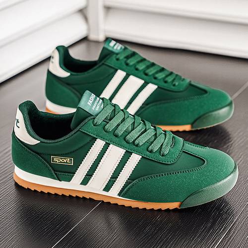 neue herren schnür-sport schuhe für alle jahreszeiten, mit color-block streifen design, bieten großartigen und atmungsaktivität, für tägliche outdoor-aktivitäten, reisen und camping fitness zubehör