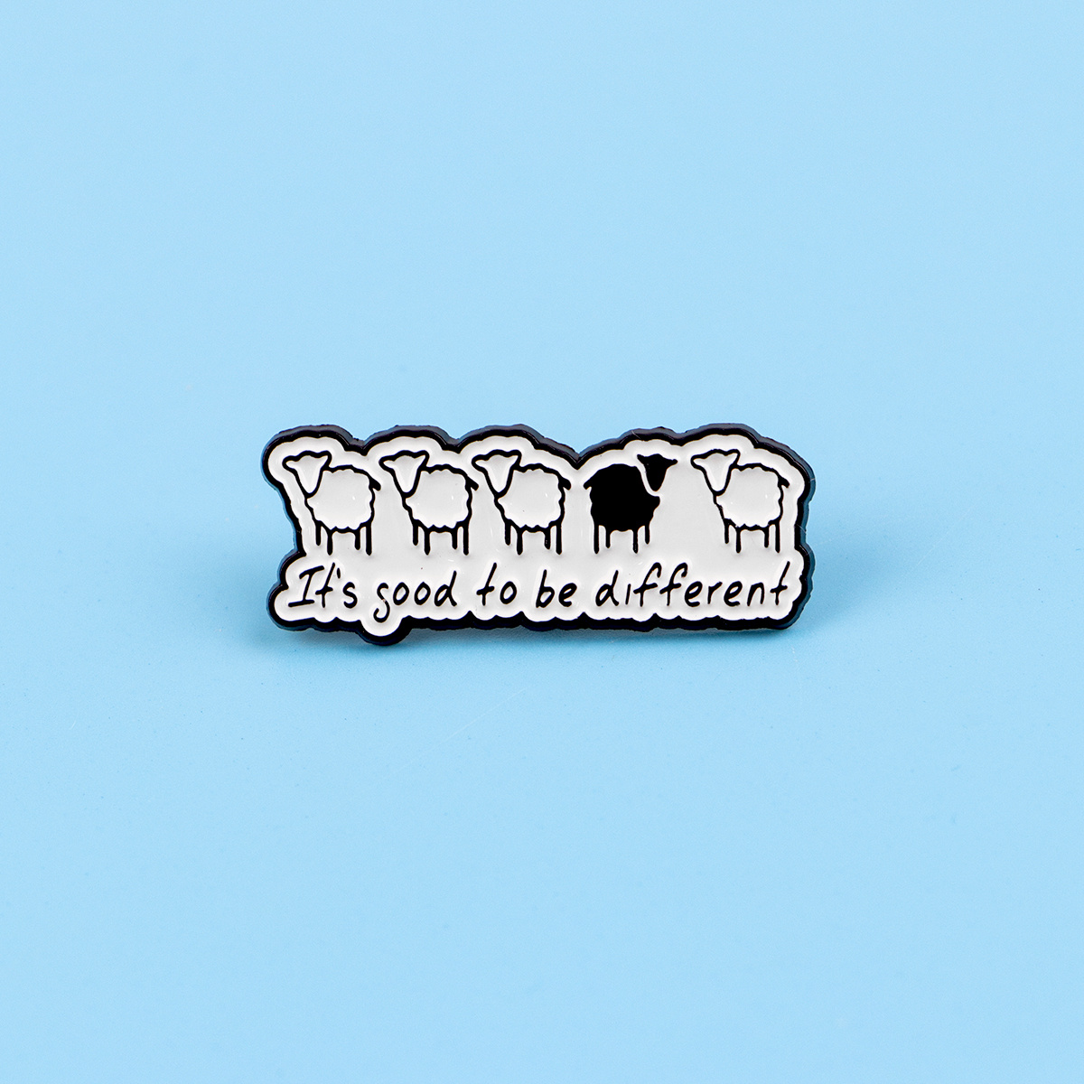 Different" Sheep Cartoon Lapel Pin, Enamel Pin For Backpacks, Briefcase, Clothing Accessories, Fashion Gift, 1pc