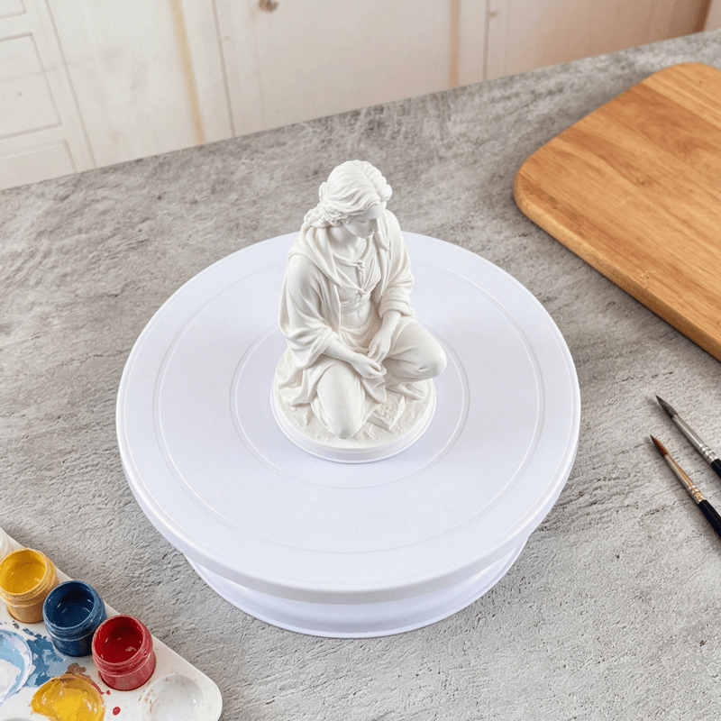 TEMU Plateau Tournant Rotatif 360° Professionnel pour Gâteaux - Présentoir Antidérapant en Plastique, Idéal pour , les Restaurants et les Fêtes Air -