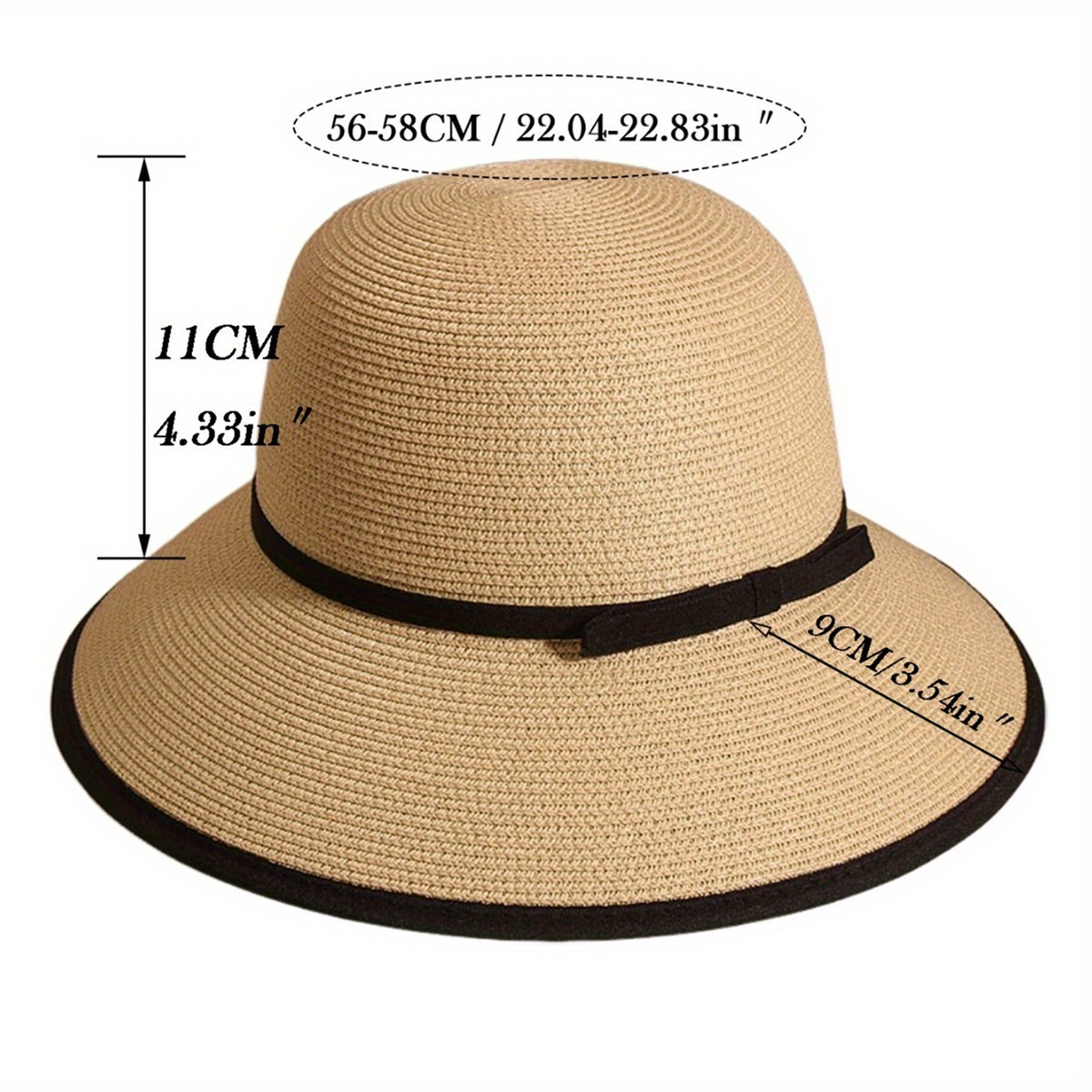 summer straw hat women foldable bow sun hats packable straw  display picture 3