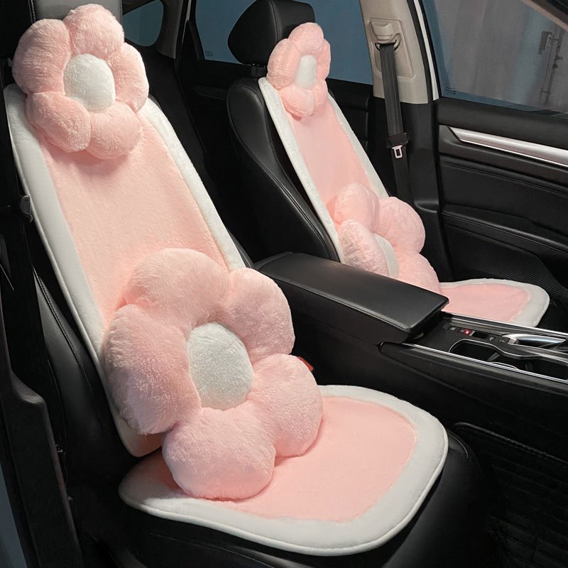 

Flower Car Headrest And Lumbar Support - Soft, Comfortable And Ergonomic Lumbar Support Cushion, Ideal Gift For Women' Cover Accessories