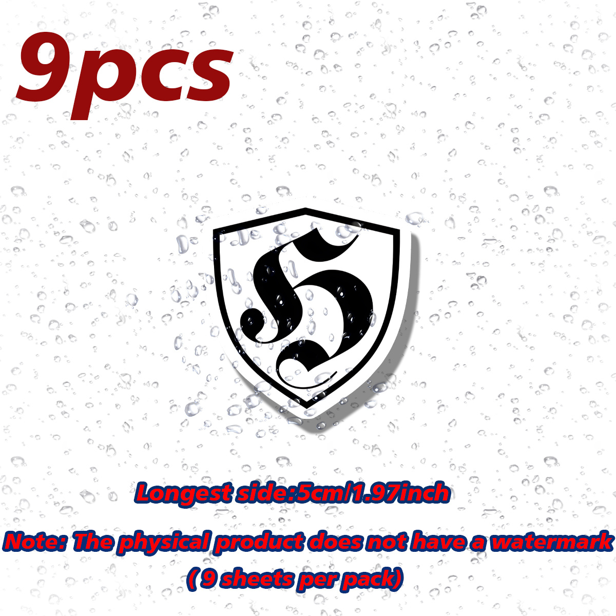 Image of Set Of 9 Stickers Made Of Vinyl - Suitable For Car Bumpers, Windows, Laptops, Trucks, , Water Bottles, And Books - Long-lasting And