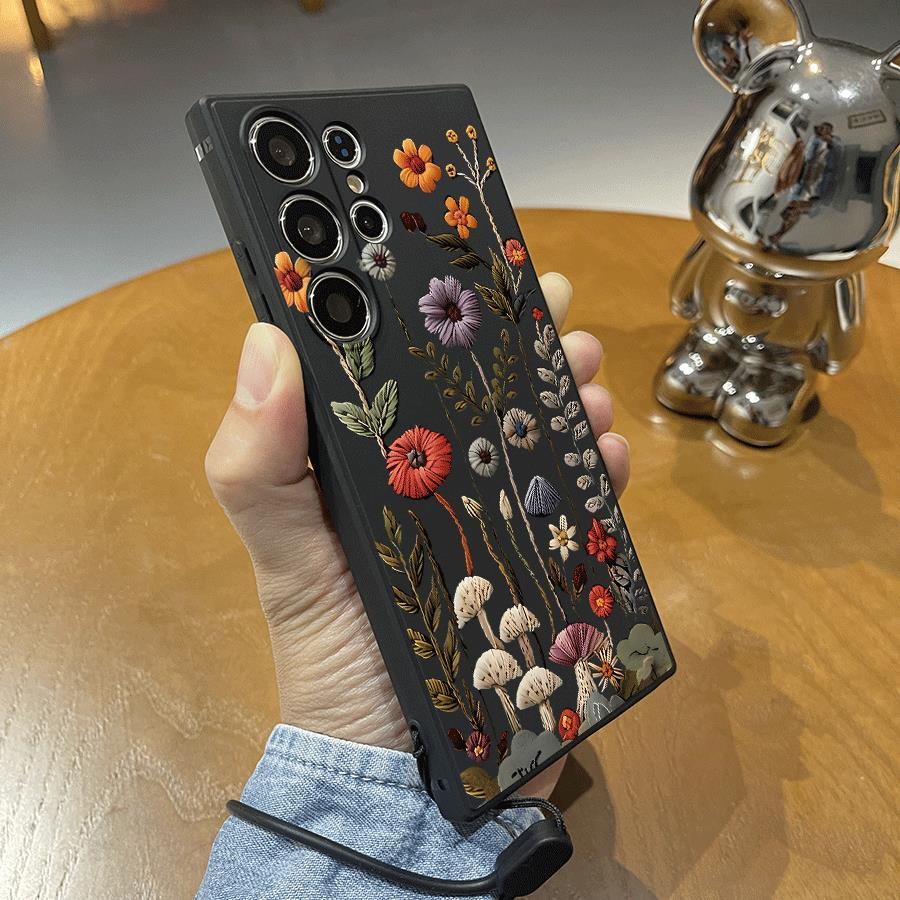 TEMU Phone Case: And Plants Hand Drawn Design Phone Case For S25plus/ S25/ S24 Ultra/ S23 Plus/ S23/ S22+/ S21/ S20 Fe/ Note20 Ultra/ 10plus + Tpu