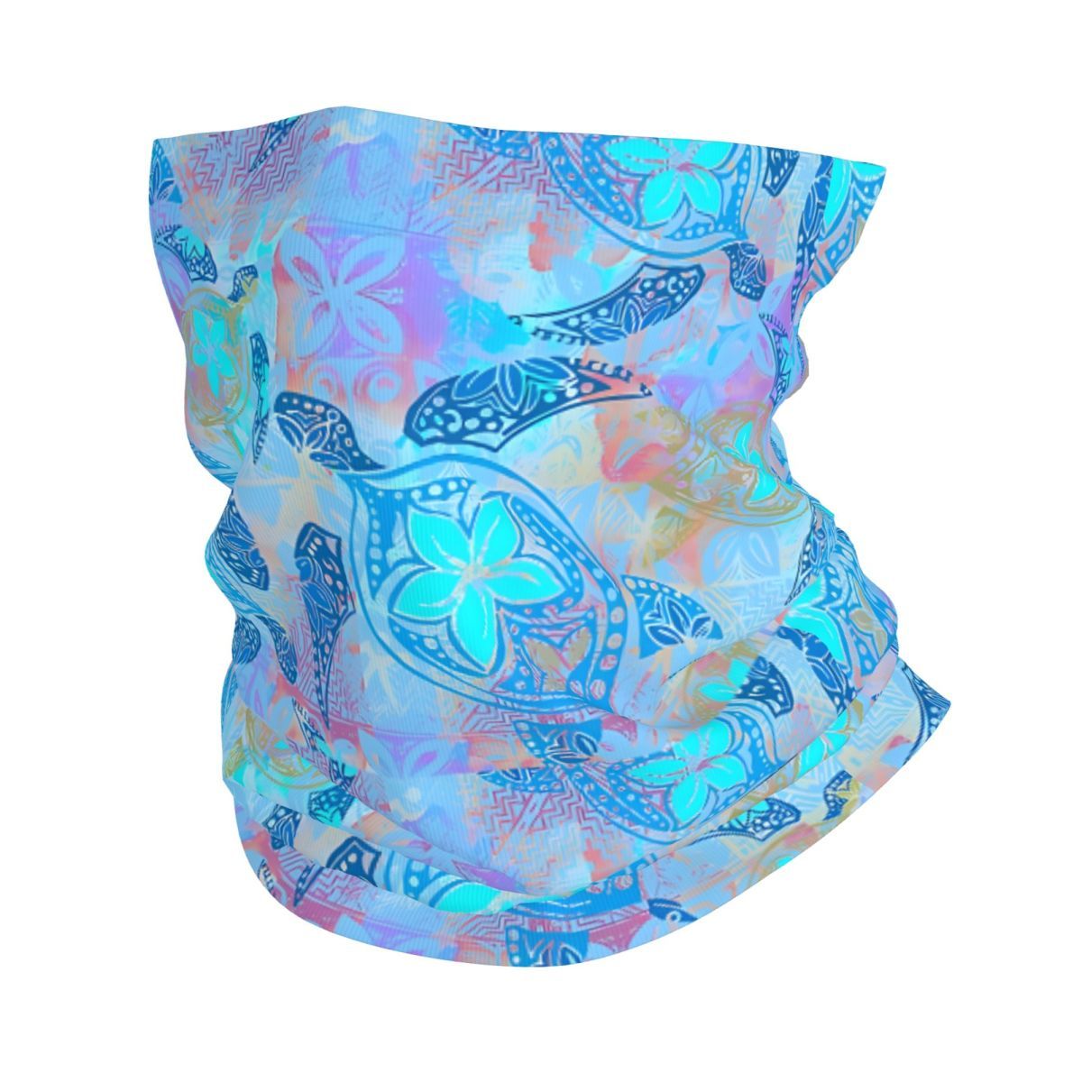 Image of Sea Turtle Pattern Neck Gaiter Printed Balaclava Scarf, Multifunctional For Cycling And Running, For Men And Women, Adults, 2d Print Design