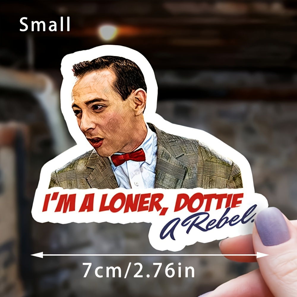 TEMU 2pcs "pee-wee ""i'm A , "" Vinyl Sticker - Vintage Movie Quote Decal For Cars, Car , Laptops & More | Ideal For Pee-wee Fans - New Year & Valentine's Day