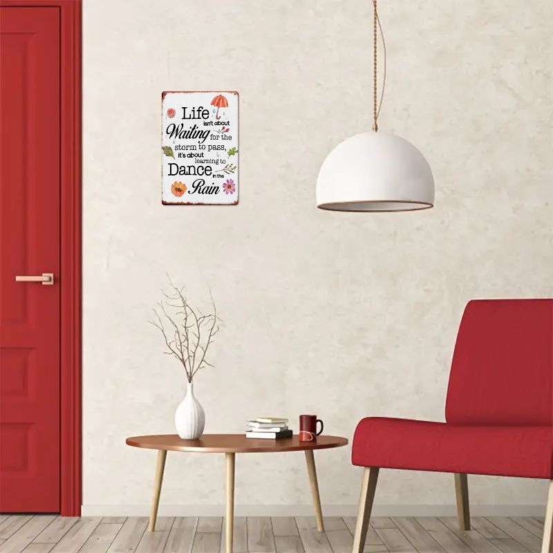 TEMU 2d Flat, 1pc, Wooden Printed Decorative Sign, Featuring An Uplifting Quote, Including 