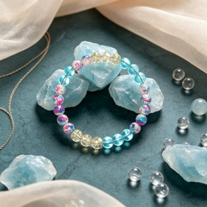 Dreamy Multi-Treasure Round Bead Stretch Bracelet