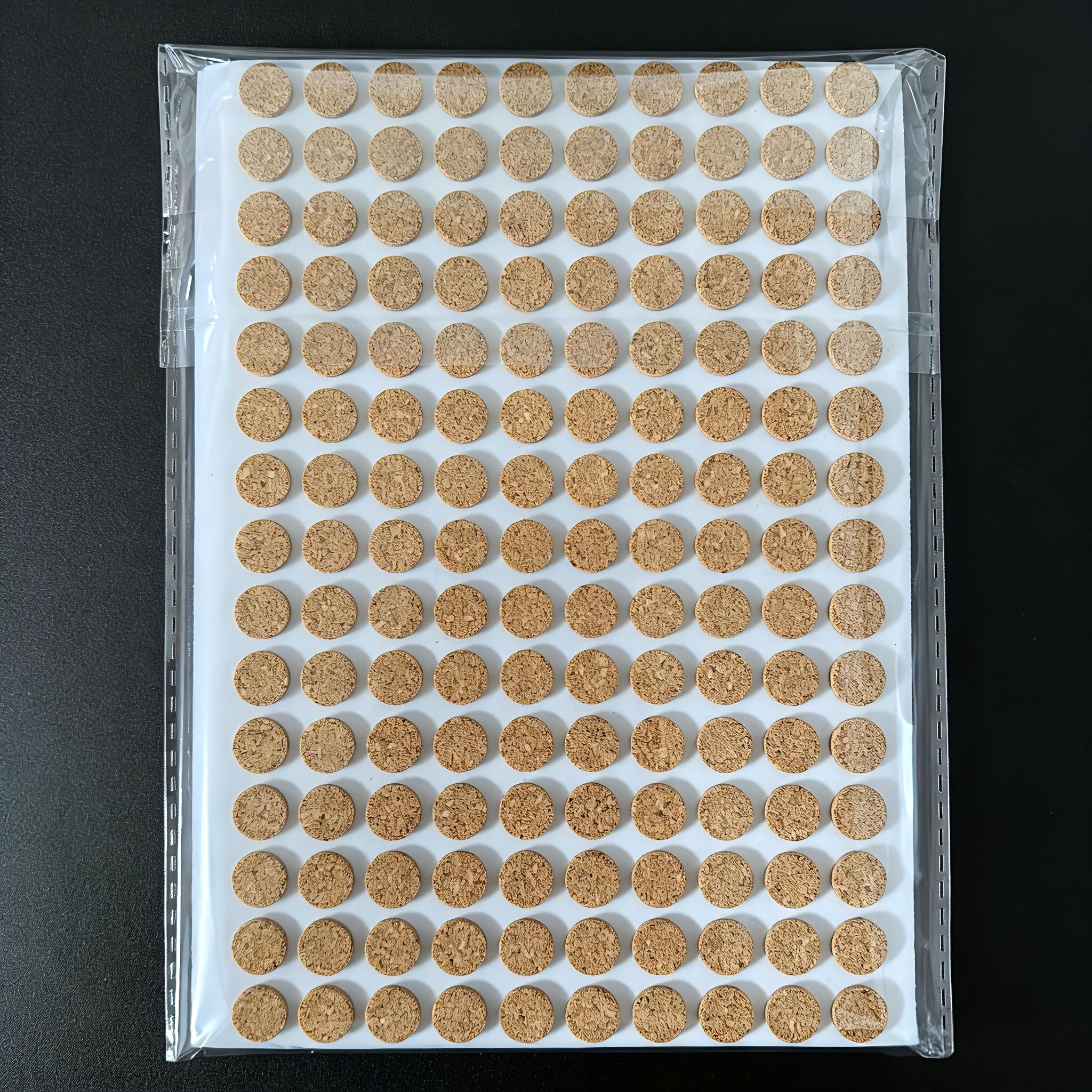 400 Self-adhesive Cork Round Pads, 1 X 0.15cm In Size, Flat Circular Cork Mats, Suitable For Cabinet And Tabletop Items, Preventing Scratches On The Of Furniture And Electronic Products