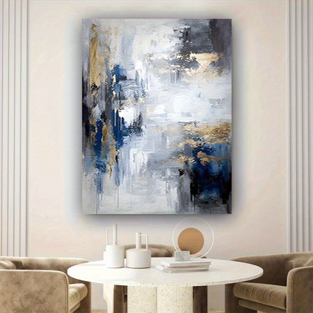 TEMU Hand-painted Abstract Nordic Frameless Wall Art Suitable For - Modern Minimalist Oil Painting, Palette, Elegant Decorative Painting For Living