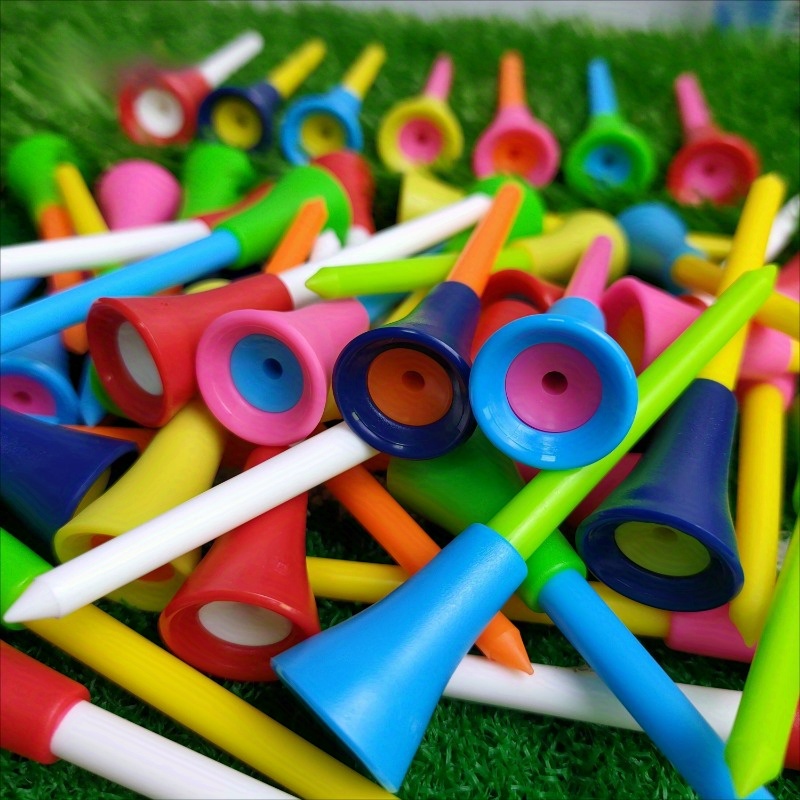 TEMU 10/30 pezzi Tee da Golf in Gomma, Porta Palline da Golf in Plastica, Tee da Golf Resistenti da 83 mm, Accessori da Golf