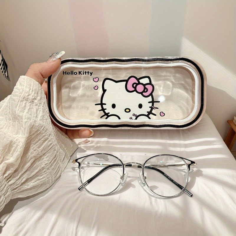 

[]Nouveau Étui à Lunettes Style Créatif Sanrio kt Cat Portable Léger Transparent Haute Valeur Polyvalent