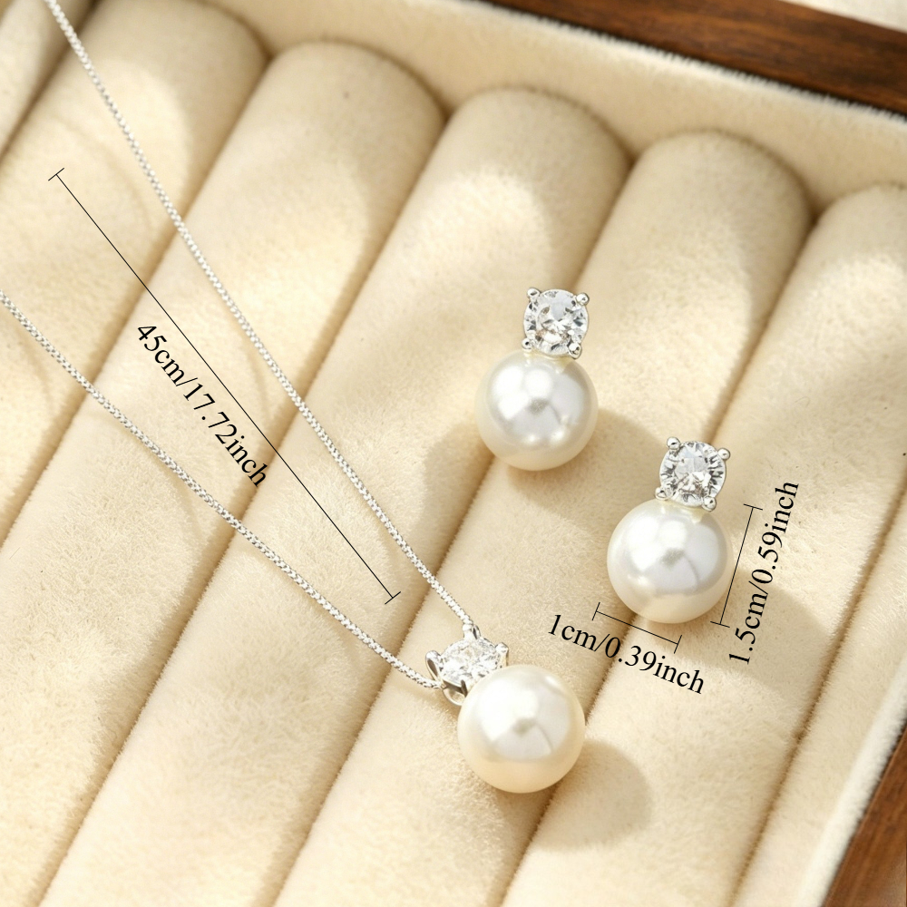 TEMU Set collana con ciondolo delicato e orecchini a in stile francese, un set di gioielli di nicchia per donna, realizzato in acciaio inossidabile