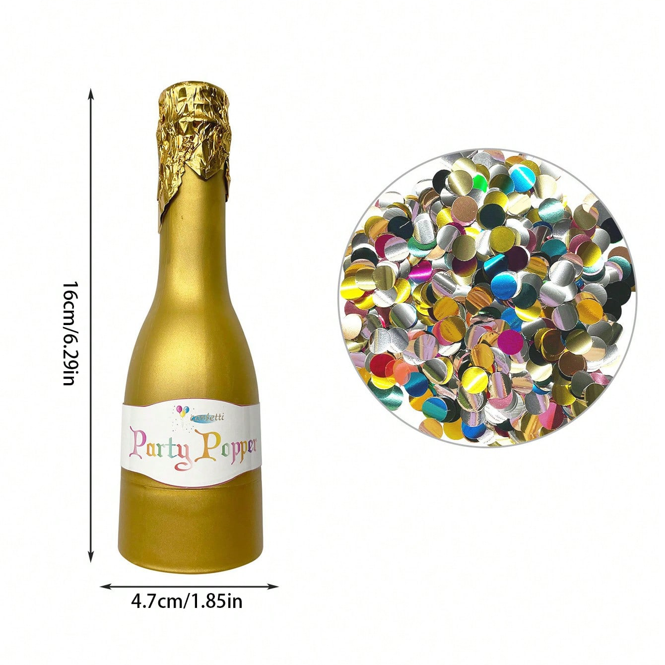Image of Multicolored Metallic Foil Confetti (1.5 Cm) Round Dot Sparkling Rainbow Table Confetti, Suitable For Party And Wedding Decorations, Each Pack Contains 2.1 Ounces, For Christmas, Halloween