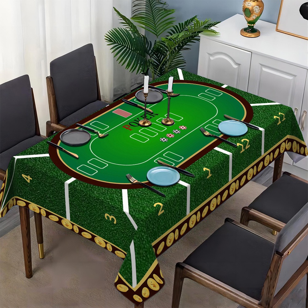 Modern Nordic Style Rectangular Tablecloth for Poker Game