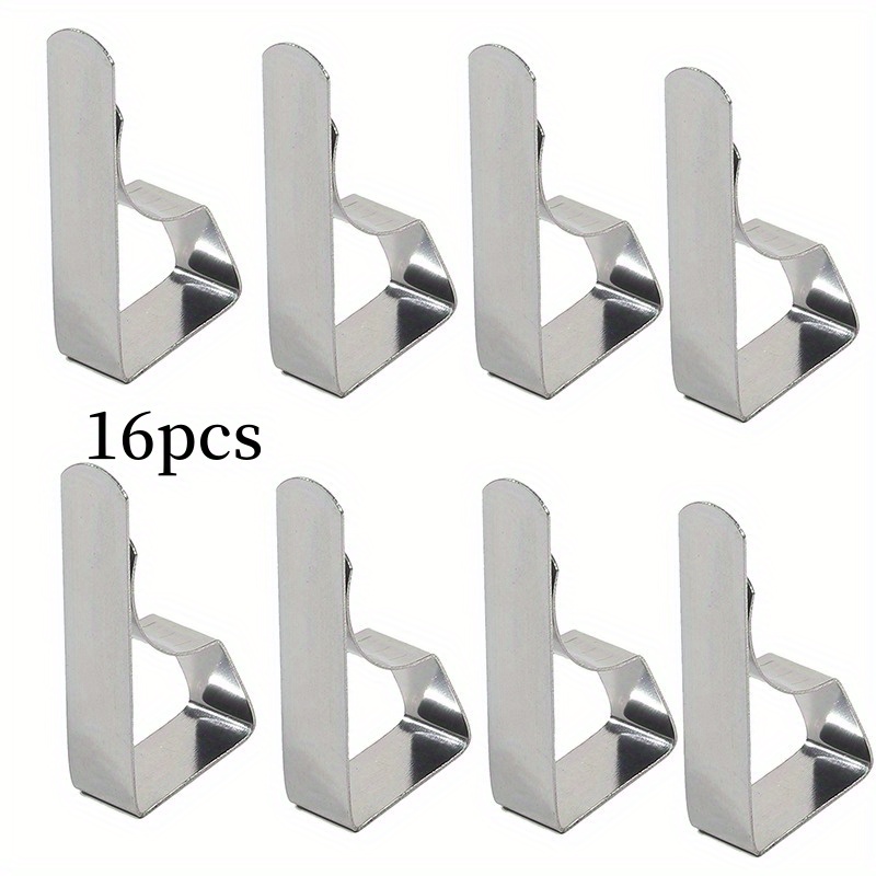 E-shop 12/16 Stück Robuste Edelstahl Tischdeckenklammern - Elegantes Design, für Hochzeiten, Home & Garden Picknicks, Sicherer Halt Ohne Benötigt,