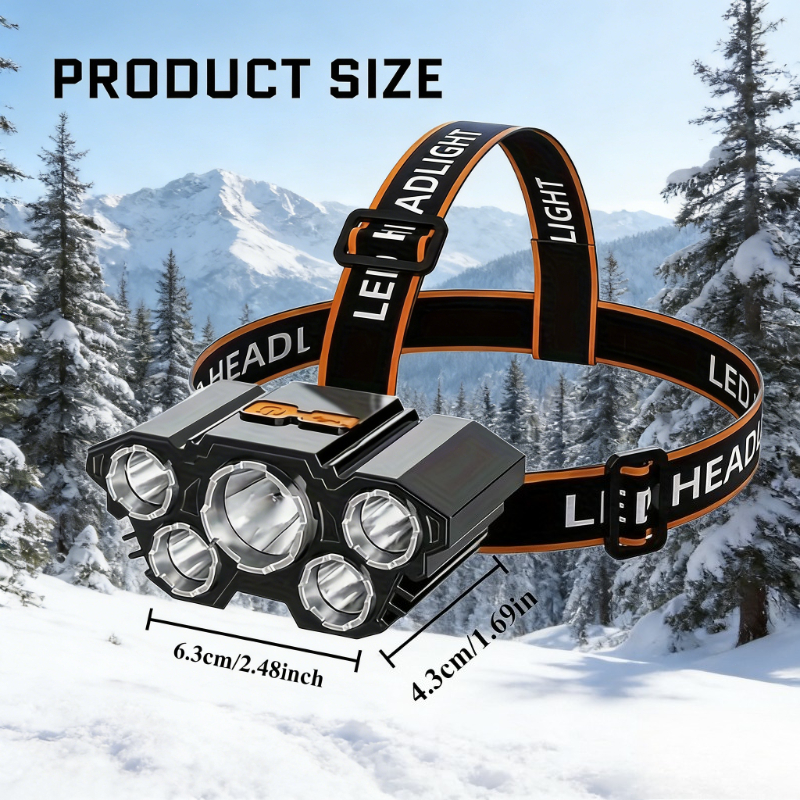 USB Rechargeable Outdoor Headlight for Emergency Lighting