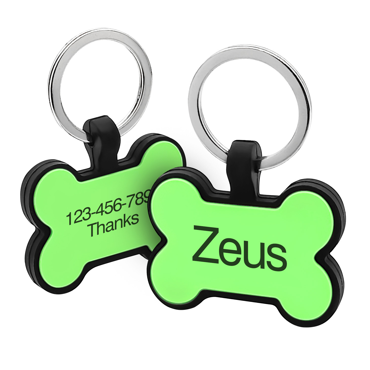 TEMU Custom Dog Tags, Custom Silicone Bone Pet Id Tag, Engraved Tag, Vibrant Bone-shaped Tags, Personalized Silicone Pet Id, Colorful Bone Tags,