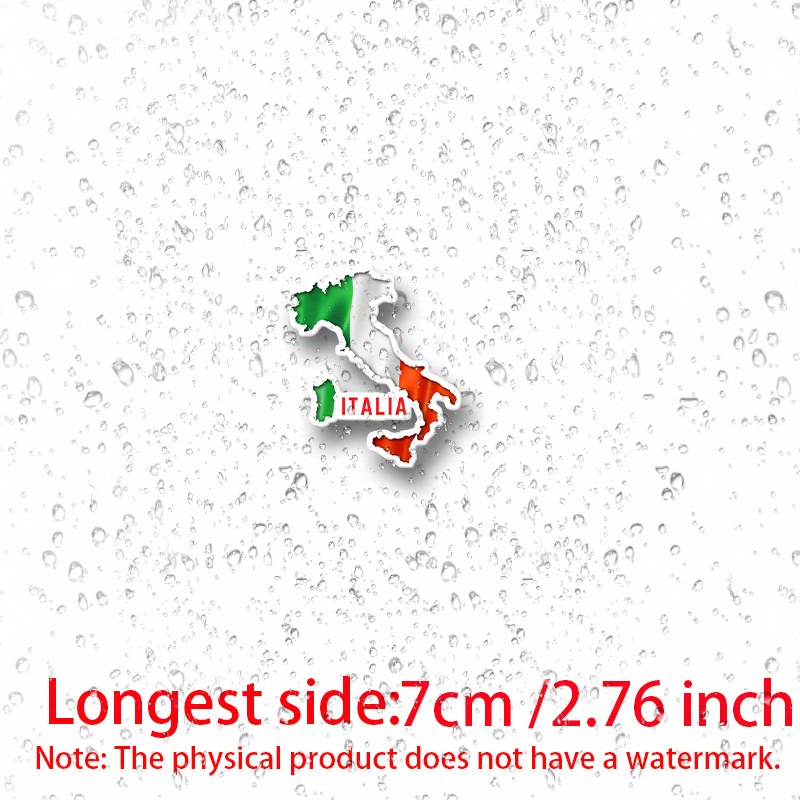 Italian Flag Car Decal - Perfect For Embellishing Laptops, Thermoses, Luggage, Helmets, Fridges, Vehicles, And More