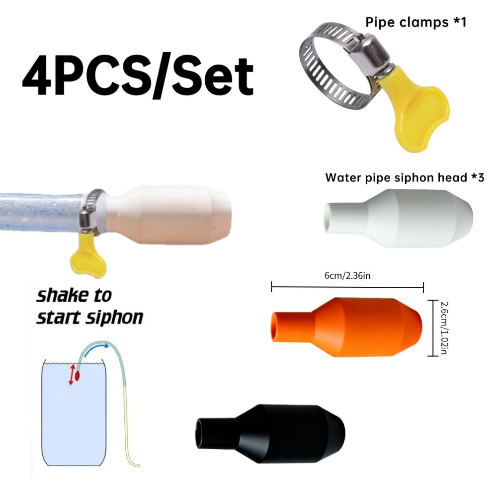 E-shop 4er-Pack Siphon-Set mit -Upgrade | Gartenschlauch-Siphon-Set für schnelles Entleeren & Bewässern, physikbasierter manueller Siphon |