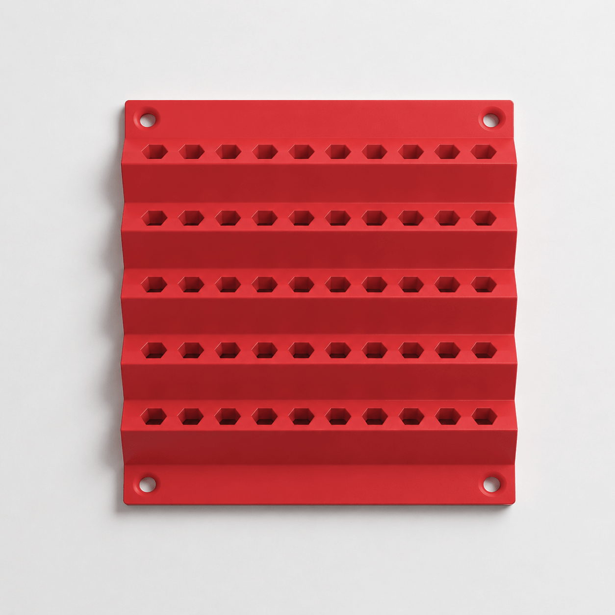 TEMU Wall-mounted Bit Organizer Rack, Hex Bit Holder, Fits 6.3mm Bits, 50pcs Bit Capacity, Home Garage Screwdriver Tool Organizer, Utility Shelves