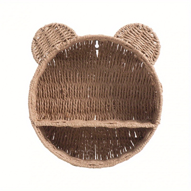 Rattan Hanging Storage Basket Floating Shelves For Home Decoration For Homes Dormitories Offices, Shelf Baskets