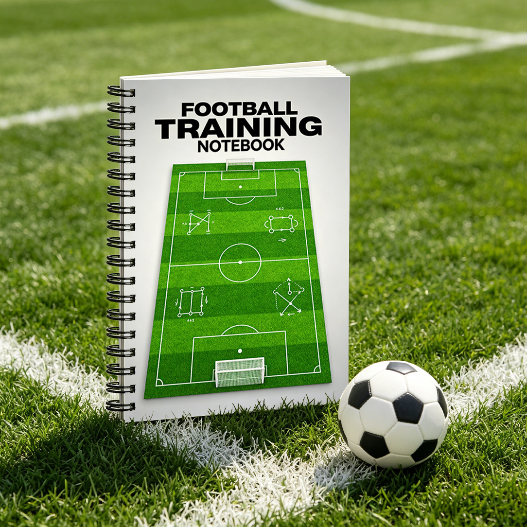 TEMU 1pc Organizador Personal Temático de Entrenamiento de Fútbol, Diseño de Cubierta de Táctico de Verde, Adecuado para Cuaderno de Partido de
