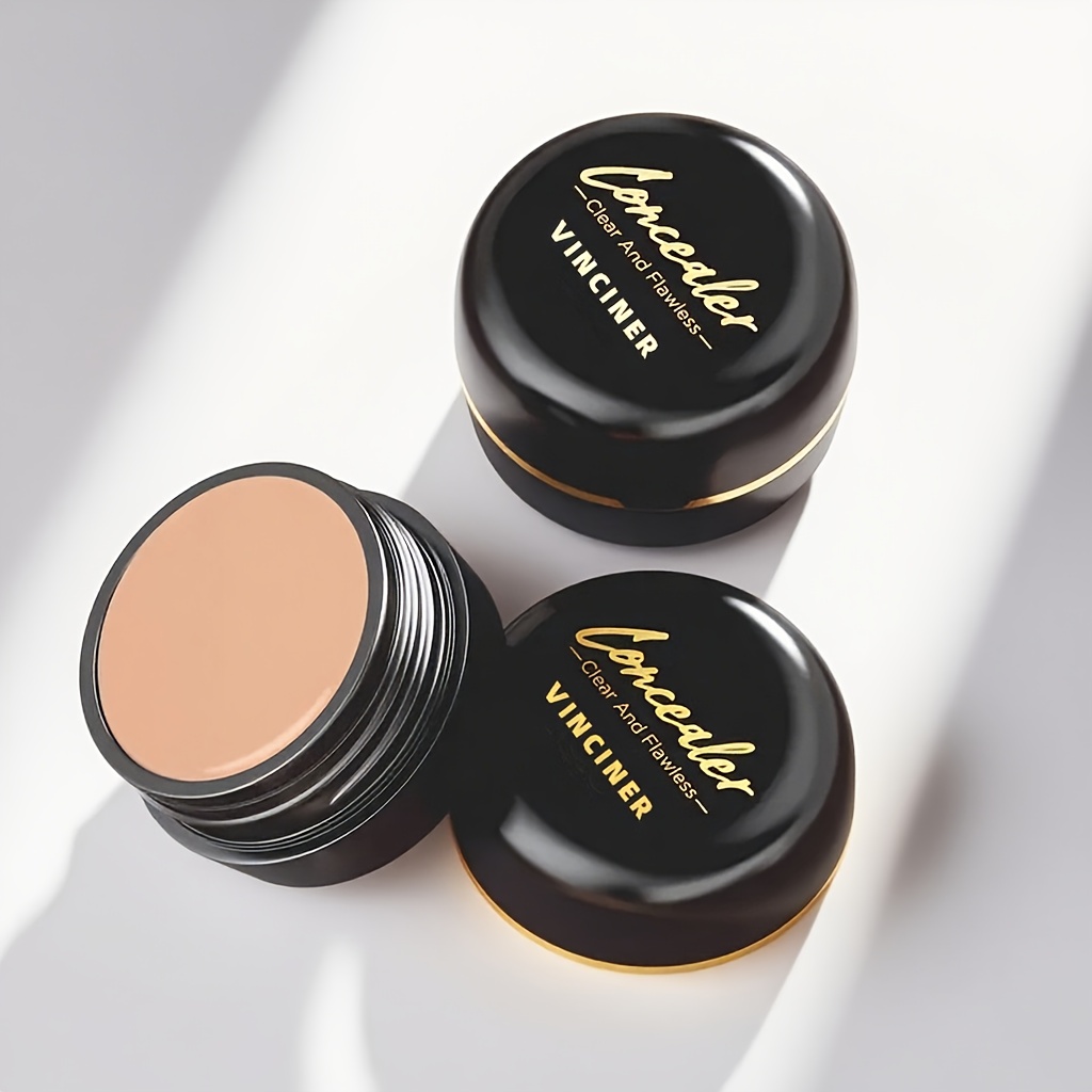 Waterproof Full Coverage Concealer - Suitable for All Skin Tones with a Matte End, Conceals And Dark Spots, Long-Lasting, Plant-Based Formula, Multi-Color, Compact Size, Perfect for On-The-Go Makeup