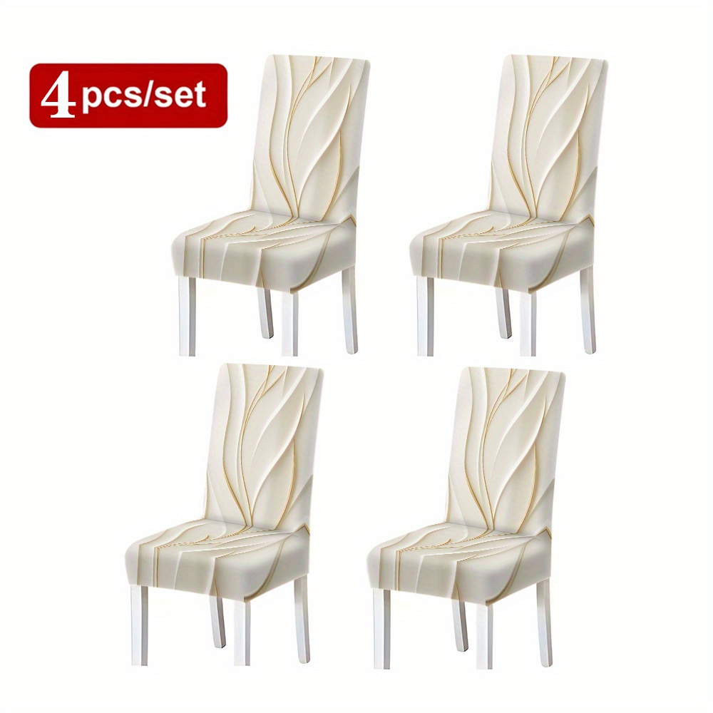 TEMU 2pcs/4pcs/6pcs Housses de chaise élastiques sur le thème de Noël imprimées (Housse de protection de chaise non incluse), protections de siège
