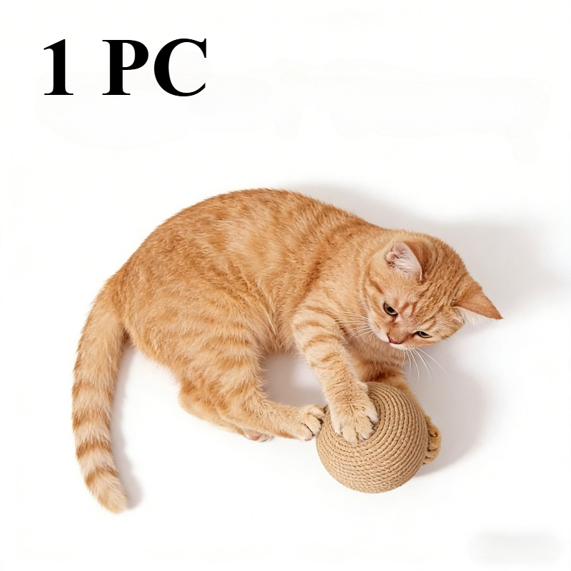 Image of 1 Oversized 8cm Scratching Ball, Wear-resistant, Sturdy And Long-lasting! Safe And Non-irritating, To Paws Perfectly. It Cats' Natural Scratching Instinct, As A Teeth Grinding And Entertaining Toy, Al
