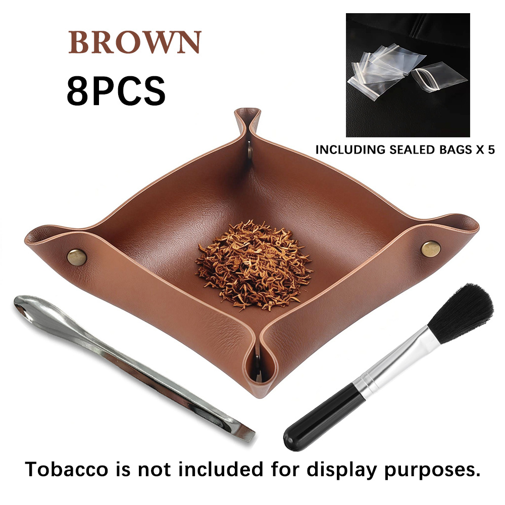 8pcs portable foldable tobacco tray set hand rolling tray
