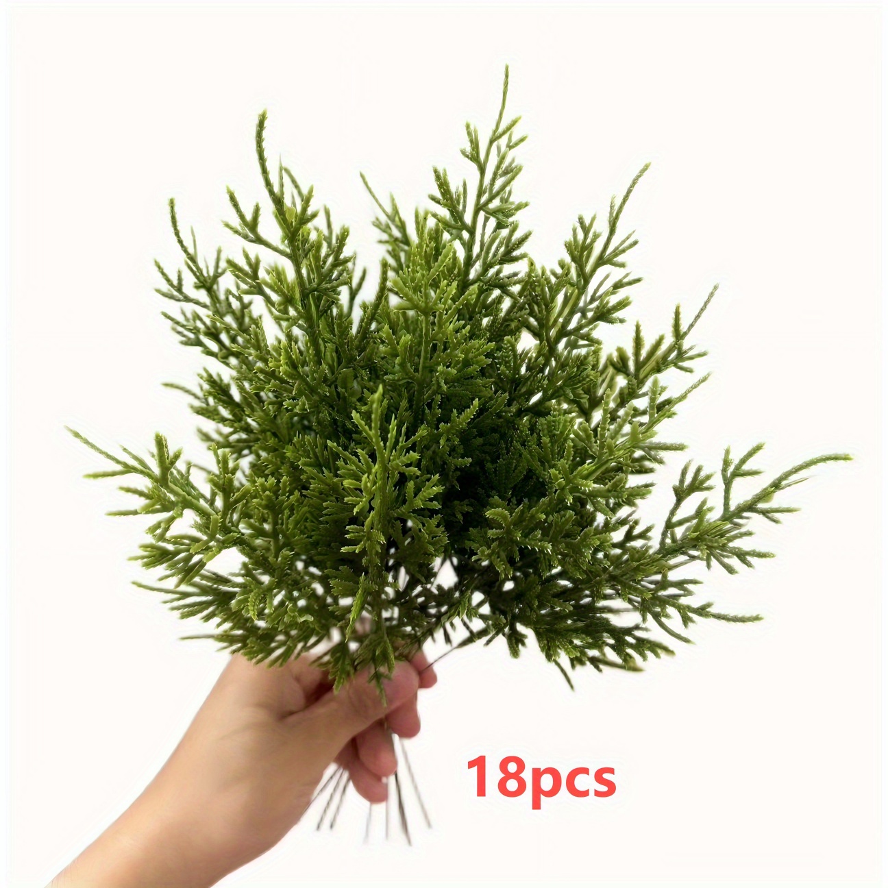 Image of 18pcs Simulation Cedar, Real Touch, Perfect For Christmas, Halloween Festivals, Party Decoration Atmosphere, Very Handmade Additions, Home Decoration, Is A