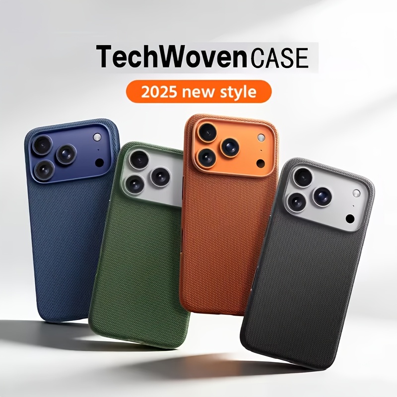Handyhlle: Neue luxurise Tech-Woven Magnet-Handyhlle, passend fr iPhone  17/16/15/14/13 Pro Max, untersttzt magnetisches kabelloses Laden,  Tech-Woven-Schutzhlle mit stilvoller weicher Rckseite, ...