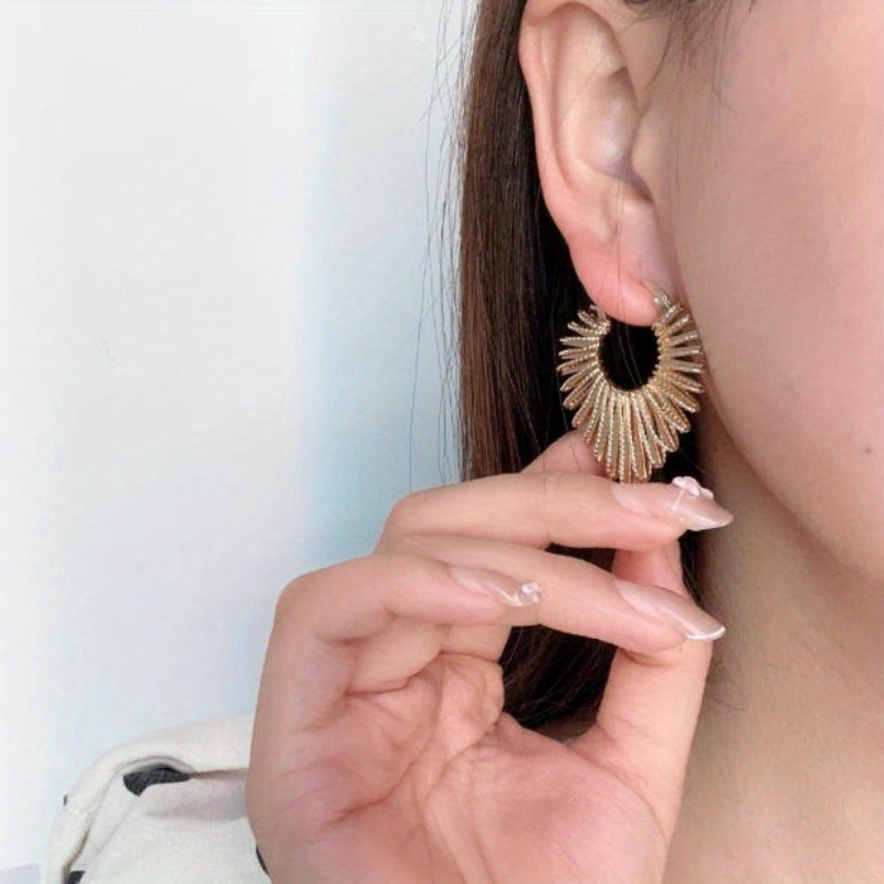 TEMU Boucles d'oreilles style vintage, élégantes, bohèmes, pour tous , fêtes, polyvalentes, confortables, bijoux haut de gamme