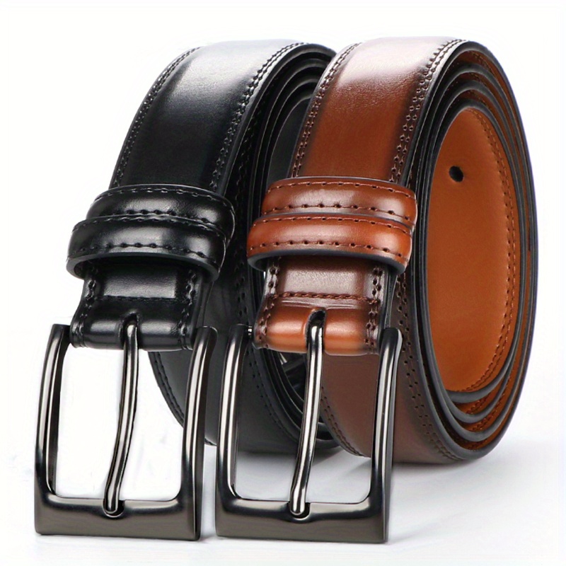 men belts genuine leather sold on Temu United States