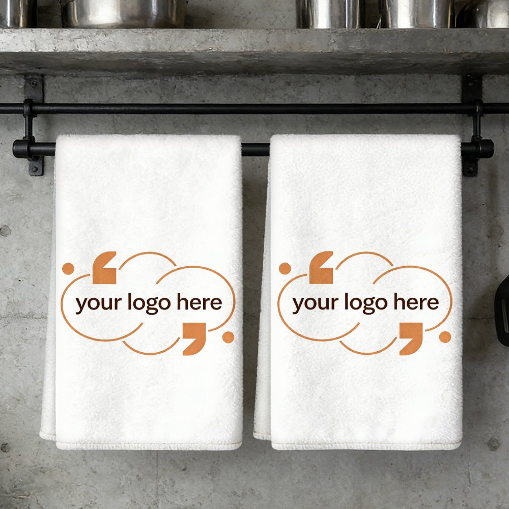 TEMU 2pcs Custom Logo/text/ Towels Suitable For Cleaning, Personalized Microfiber Dish Cloths With Your Own Design, Durable Absorbent Suitable For