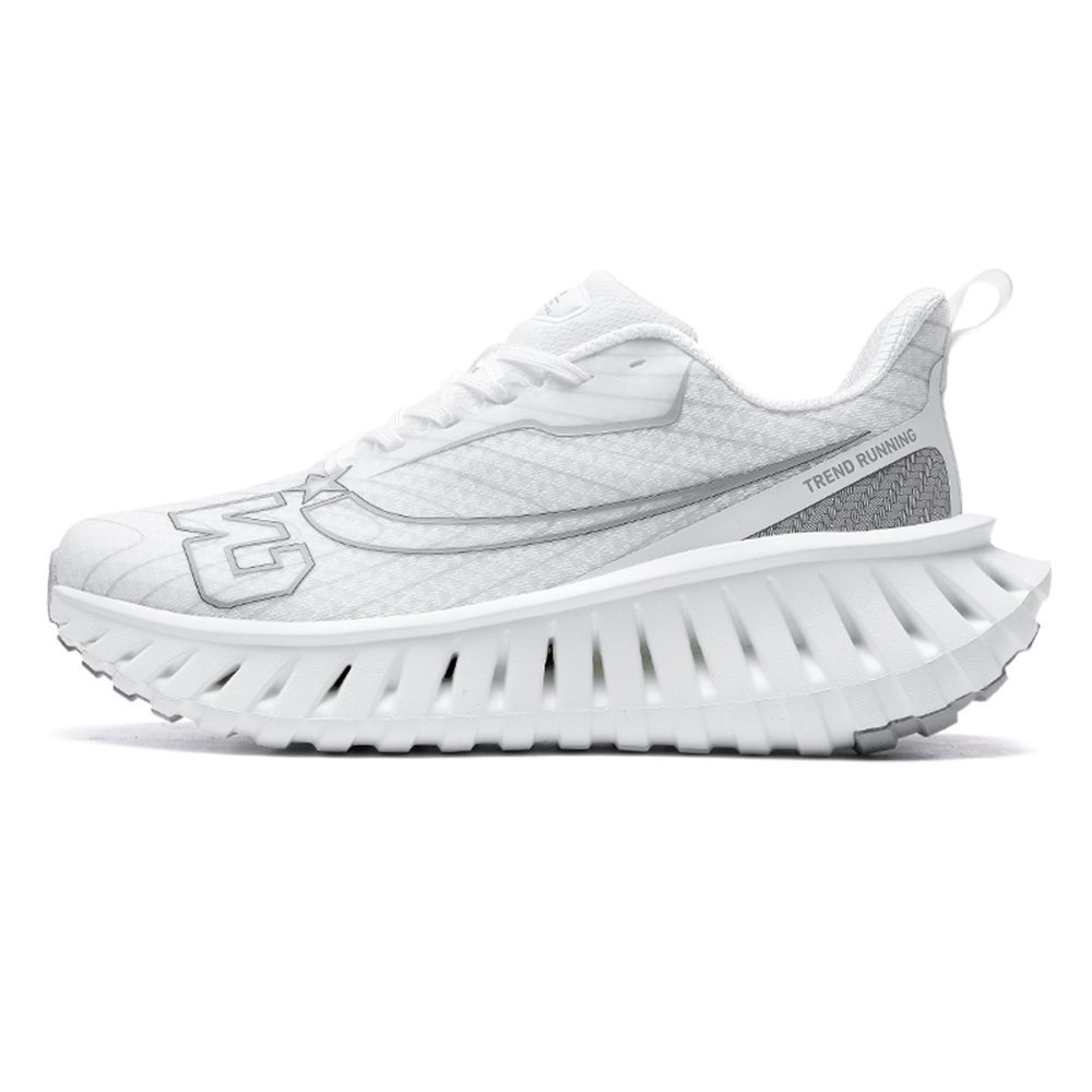 Carbon Plate Technology - Men's Road Running Shoes, Thick-Soled Casual Sneakers for Men, Comfortable and Breathable Fabric Upper, Cushioning and Shock-Absorbing MD Midsole, Slip-Resistant and Wear-Resistant Rubber Outsole, Low-Top Lace-Up Closure