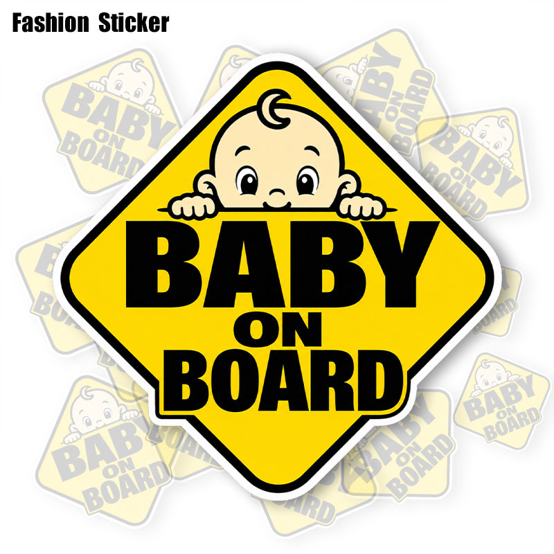13.97 cm Yellow Warning Triangle Car Sticker