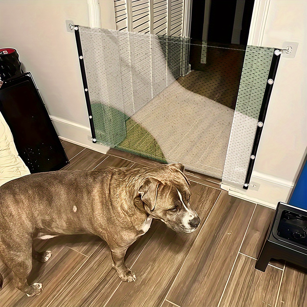 portable mesh gate dog gate stairs doorway hallway easy Temu