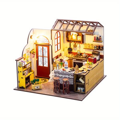 3d book nook kit book nook kit collectible buildings kitchen 3d desktop decoration model ornament cabin 3d bookend handmade model 3d wooden puzzle bookend for bookshelf decoration birthday gift for
