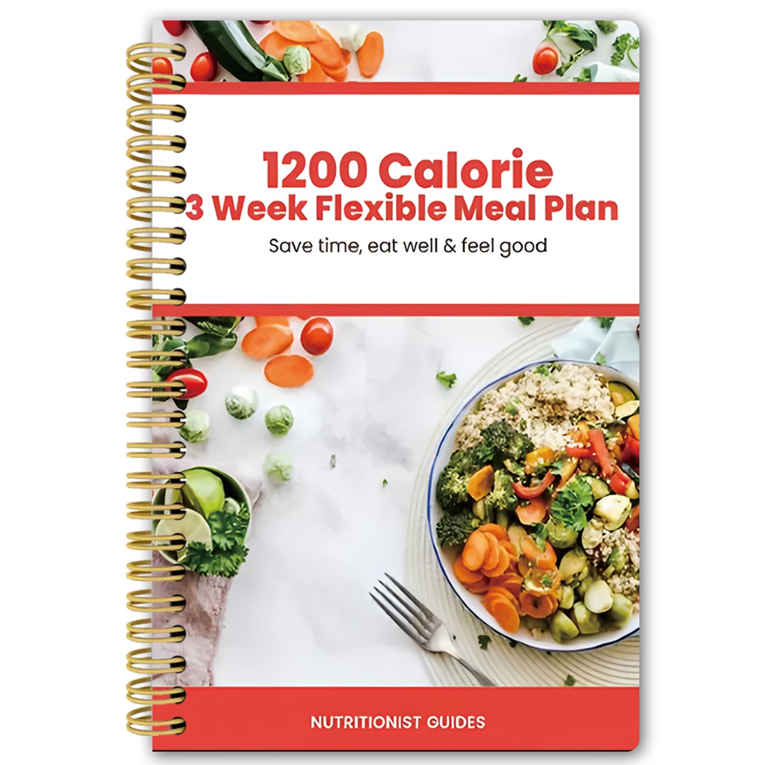1pc 3-Week 1200 Calorie Flexible Meal Plan Spiral Book, Size 167.64X252.98 cm, a Choice for Weight Loss And Healthy Eating - a Balanced Diet Rich in Protein And Fiber