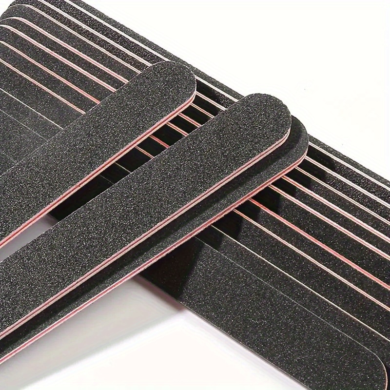 10pcs professional double sided nail file 100 180 grit suitable for       black sanding board washable suitable for 80   applicable to natural nails acrylic nails a gift suitable for  