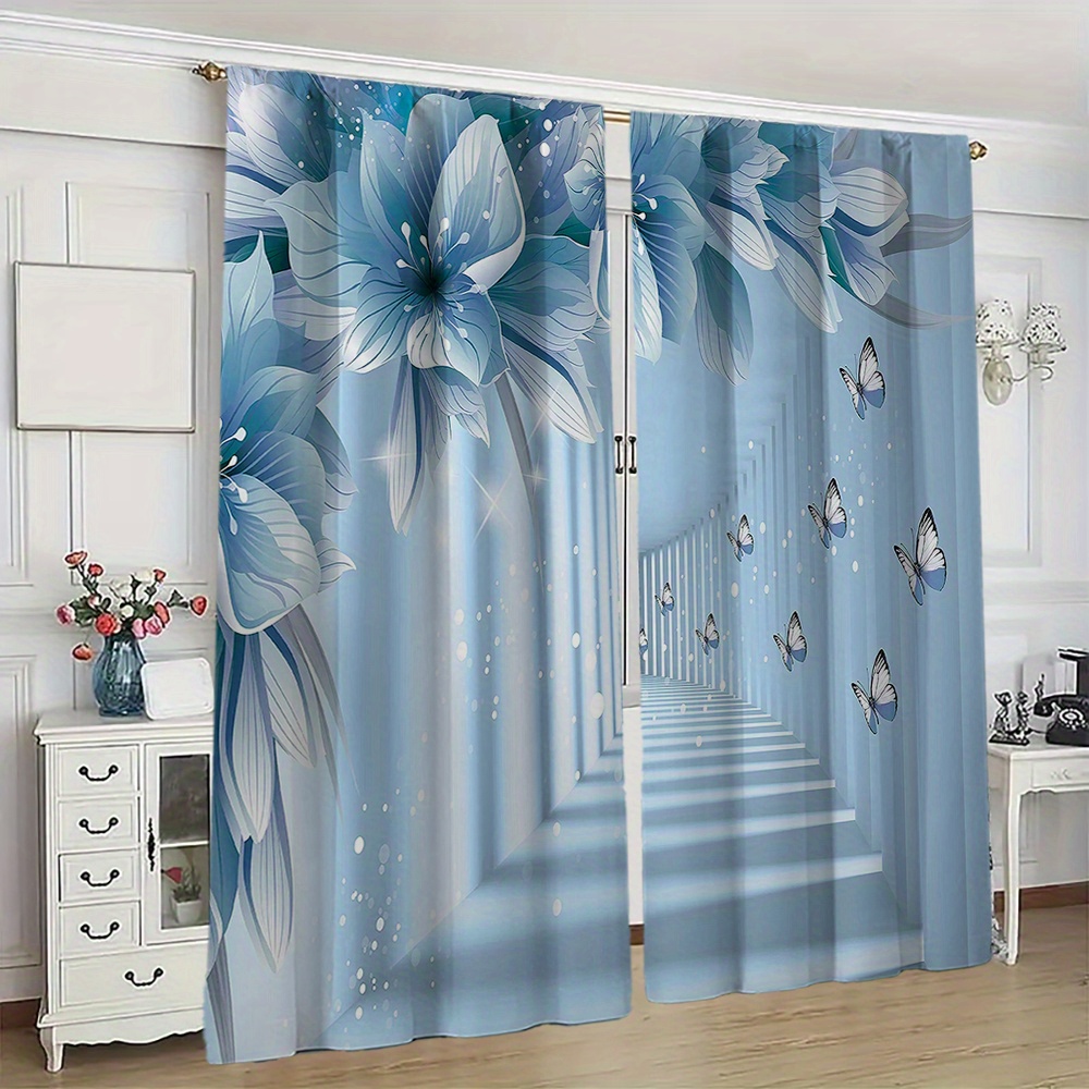 

2pcs & Curtains - , Rod For , , Decor - Polyester