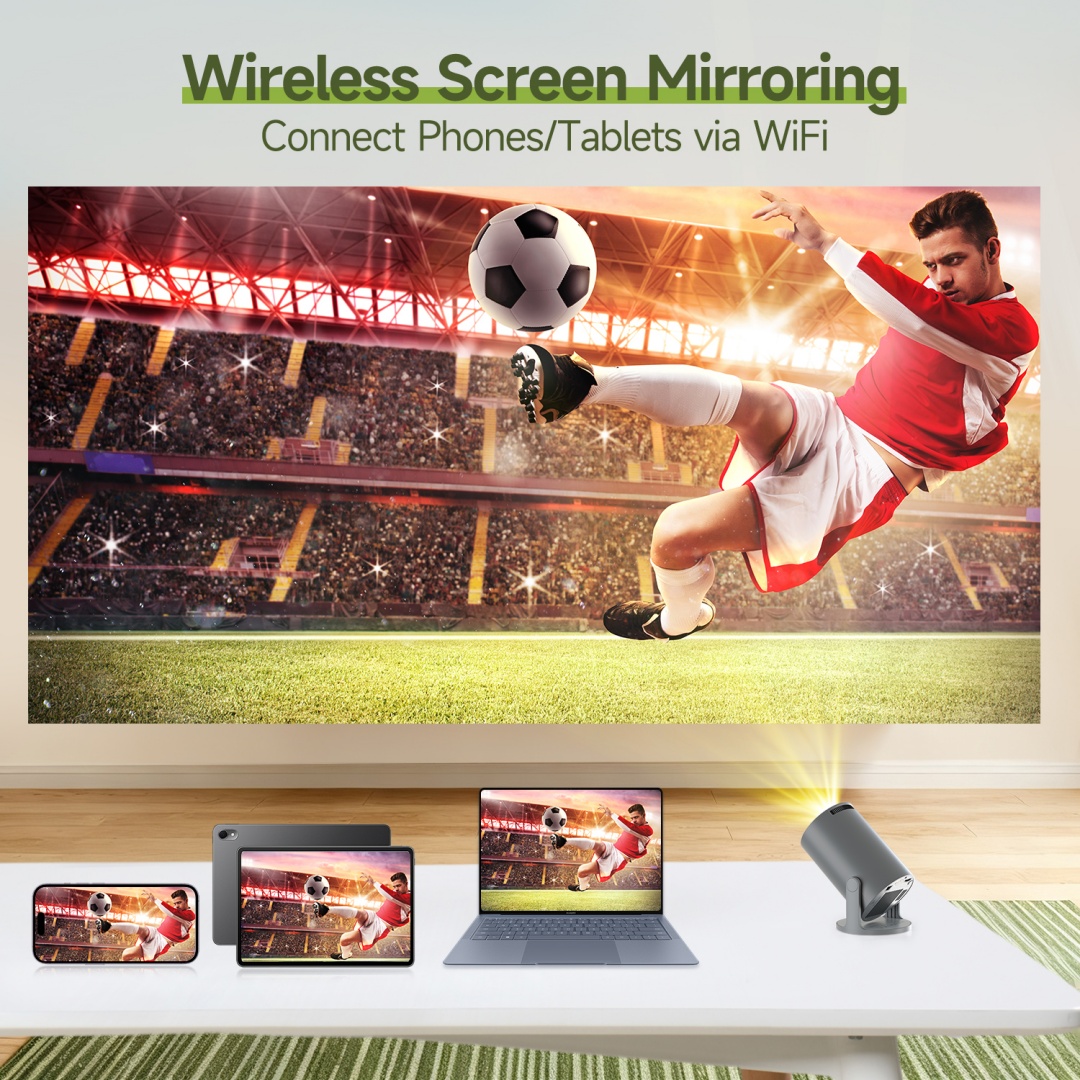  hy300pro 14 os smart projector native 720p support 8k with 330ansi brightness h726 with 180 rotation movie projector for versatile Product details 2