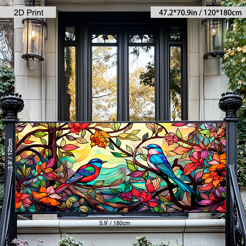 TEMU 1pc Of Railing Decoration, Yard Decoration, Wall Decoration, Christmas Decoration, Outdoor Decoration, Terrace Privacy Screen, Party Backdrop,