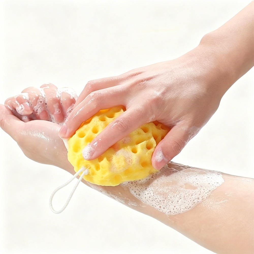 Creative Honeycomb Shape Bath Sponge, Portable Shower Ball