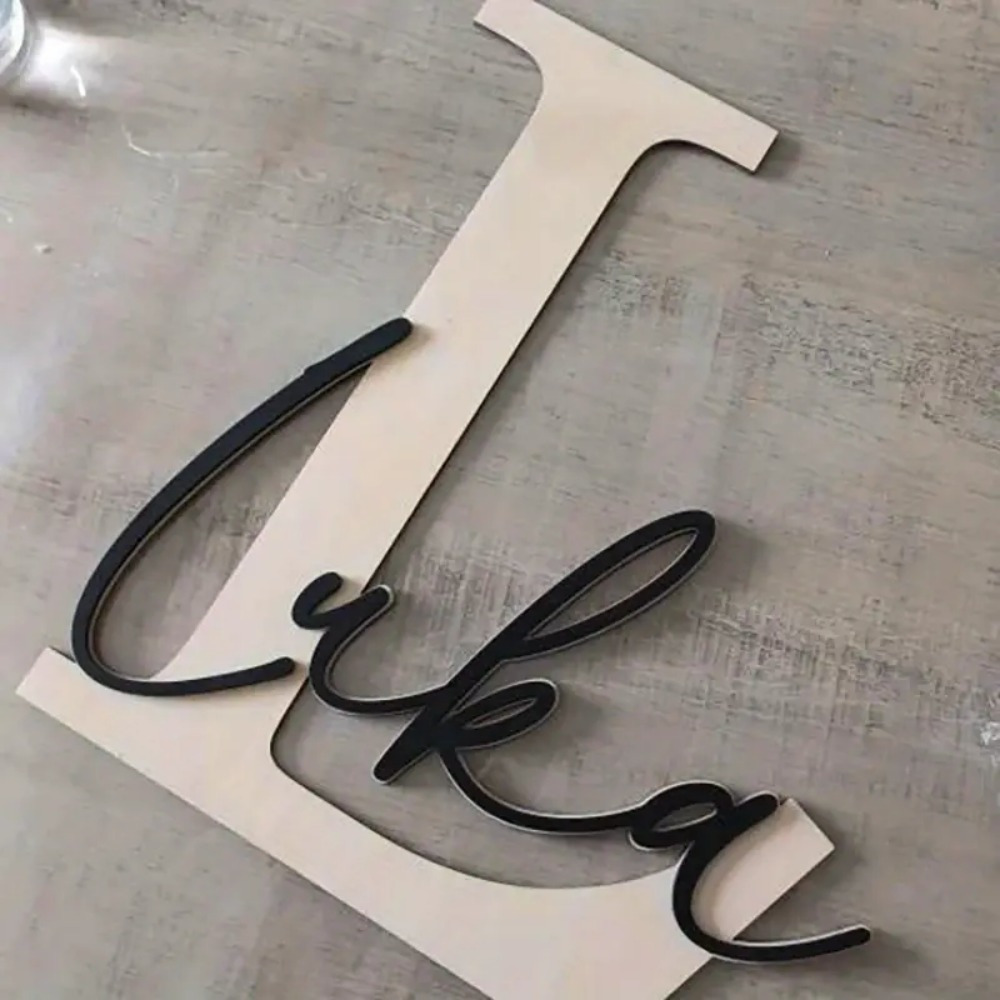 Customizable Wooden Name Sign for Nursery or Wall Decor