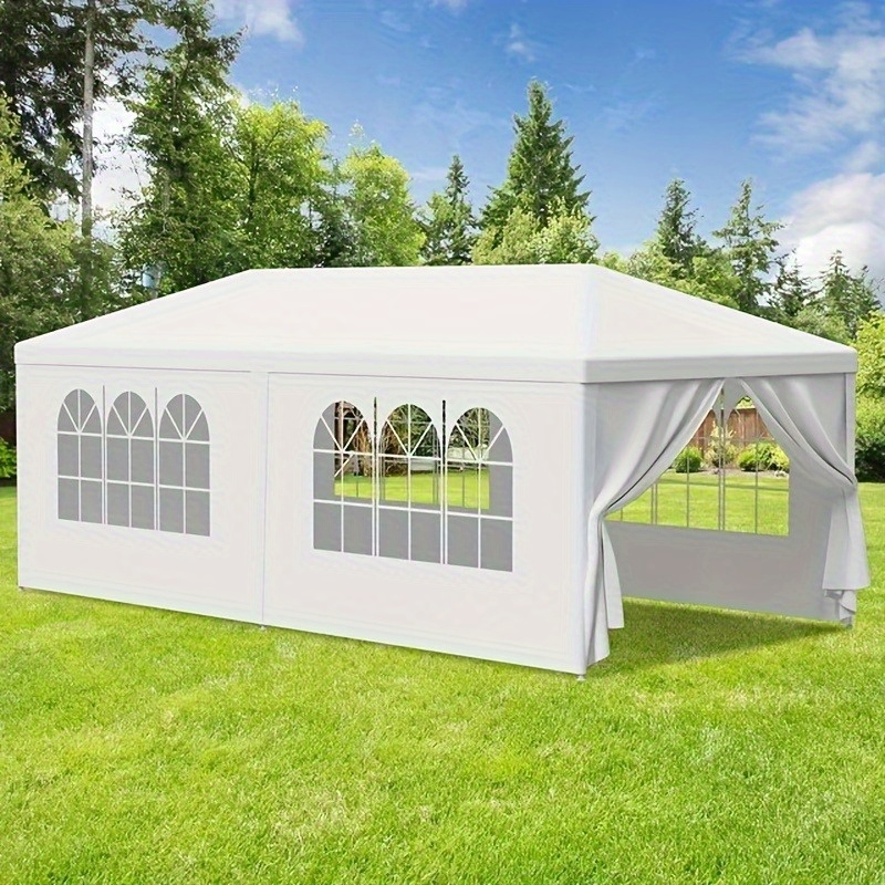 1pc 10x20 outdoor canopy tent with removable   white party wedding tent for 5 8 people garden gazebo for dining events outdoor   camping picnics portable canopy sturdy pole support