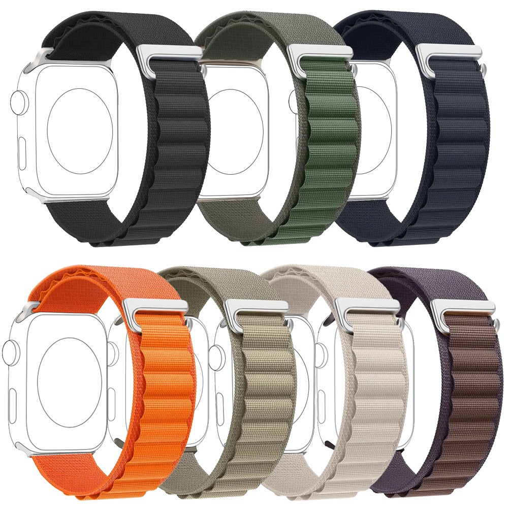 TEMU 5pcs~7pcs Alpine Loop Nylon Bands Compatible With For Watch Ultra 49mm 46mm 45mm 44mm 42mm 41mm 40mm 38mm, Soft Breathable Adjustable Wristband