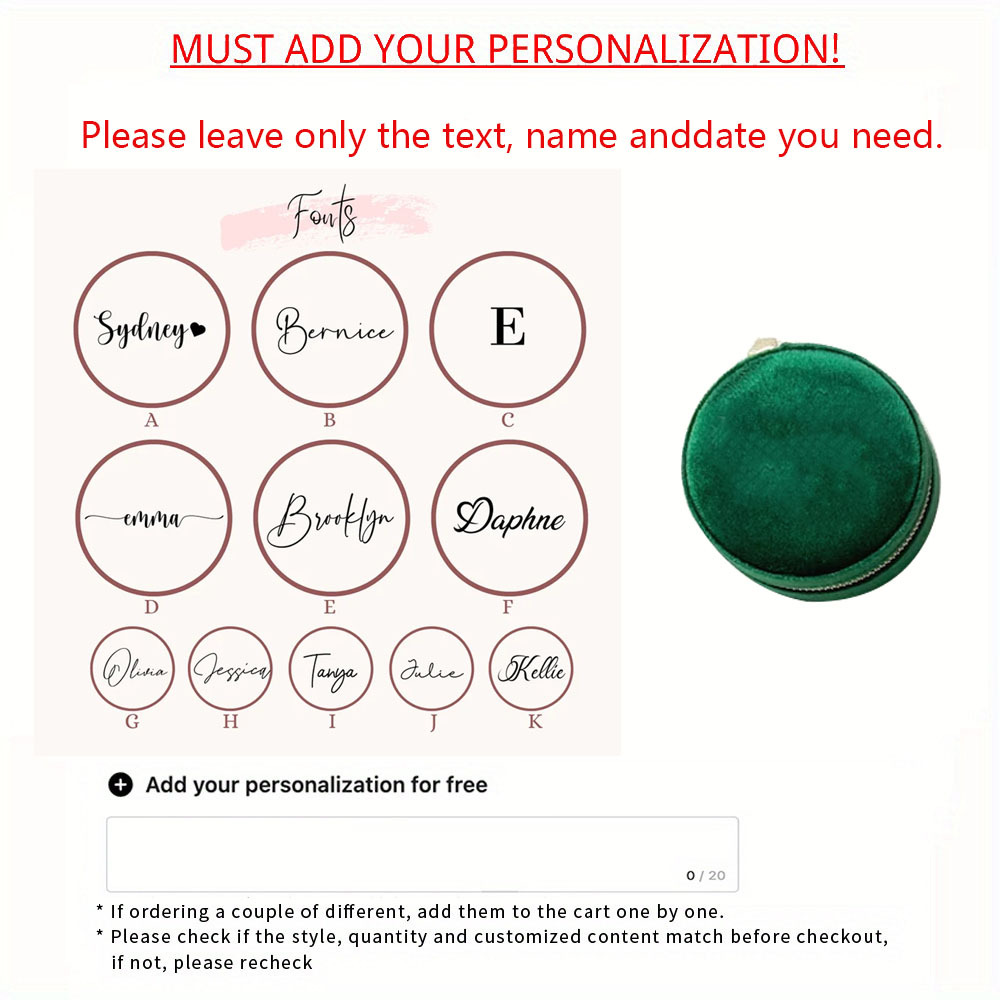 Personalized Hot Stamping Custom Velvet Jewelry Box